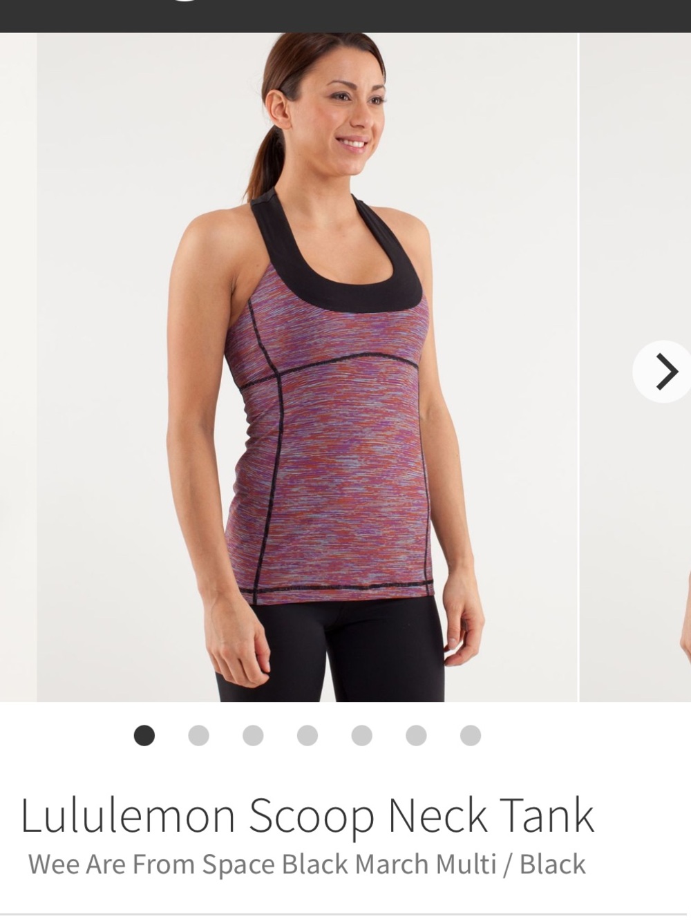 Lululemon Scoop Neck Tank Wee Are From Space Black March Multi/Black